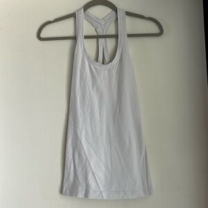 Lululemon White Cool Racerback Tank Size 6